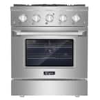 30 in. 4.2 cu. ft. Single Oven Gas Range with 4 Sealed Ultra High-Low Burners in Stainless Steel