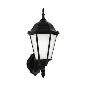 Bakersville 1-Light Black Outdoor 17 in. Wall Lantern Sconce