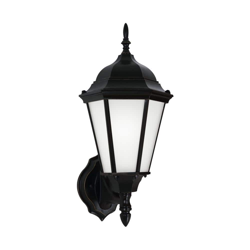 Bakersville 1-Light Black Outdoor 17 in. Wall Lantern Sconce price history on PriceWatchPro