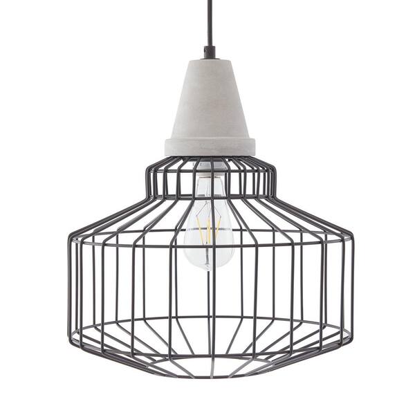 Southern Enterprises Xinna 2 Light Black Cage Pendant Piece Set Hd559544 The Home Depot - Black Cage Pendant Light