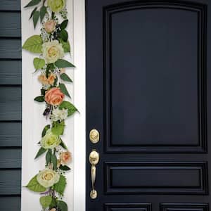 6 ft. Artificial Rose and Lavender Spring Garland