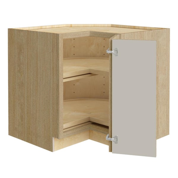 Home Decorators Collection Hargrove 33 in. W x 33 in. D x 34.5 in. H Assembled Plywood Corner Lazy Susan Base Kitchen Cabinet in Vanguard Oak RH