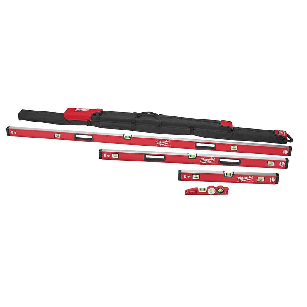 Milwaukee 10 in. /24 in. /48 in. /78 in. REDSTICK Magnetic Box and Torpedo  Level Set MLBXCM78 - The Home Depot