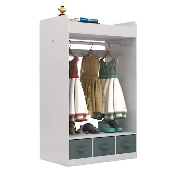 Karl home Pink Medium Density Fiberboard (MDF) Clothes Rack 24.81 in. W x 42.13 in. H