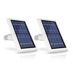 2-Watt 5-Volt White Solar Panel for Wyze Cam Outdoor - Power Your Surveillance Camera Continuously (2-Pack)