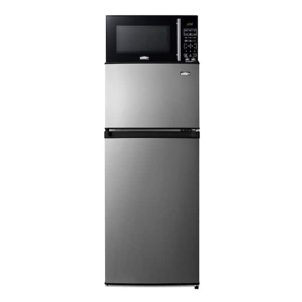 Summit Appliance Combination 4.5 cu. ft. Mini Fridge in Stainless Steel Look with Freezer