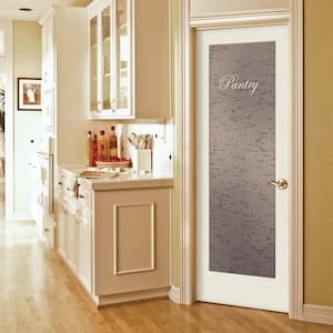 28 in. x 80 in. No Panel Left Hand Recipe Pantry Frosted Glass Primed Wood Single Prehung Interior Door