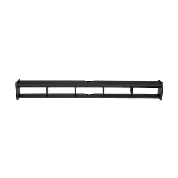 Unbranded 65.12 in. W x 11.02 in. D Black MDF Modern Wall-Mounted Floating Decorative Wall Shelf: Functional and Stylish