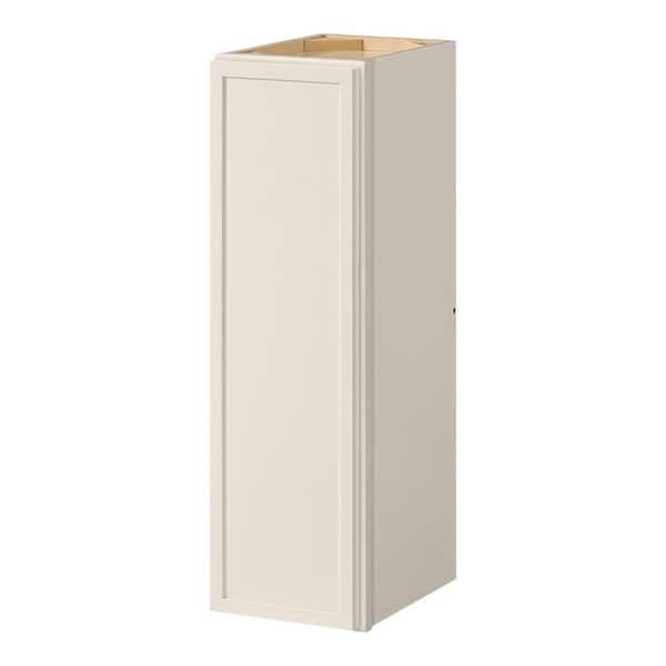 Leyton 9 in. W x 12 in. D x 30 in. H Ready to Assemble Plywood Slim Shaker Wall Kitchen Cabinet in Antique White
