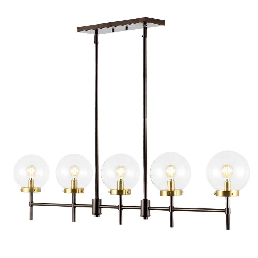 Mylah 5-Light Oil Rubbed Bronze Glass Globe Pendant