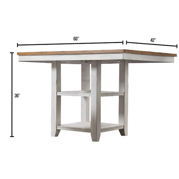 Brigid II Counter Height Table in White Finish