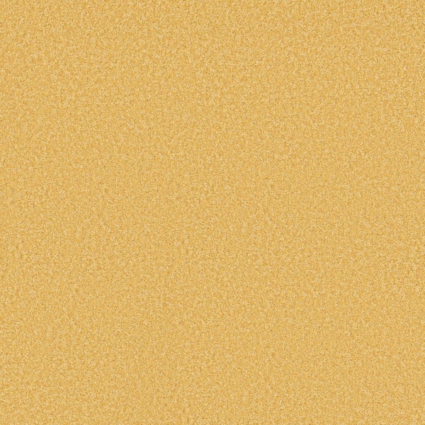 Happy Hues Lemon Glow Yellow 43.9 oz. High Performance Polyester Texture Installed Carpet