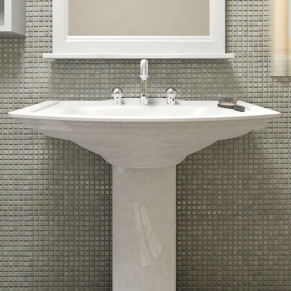 Hudson Edge Grey Eye 12-3/8 in. x 12-3/8 in. Porcelain Mosaic Tile (10.9 sq. ft./Case)