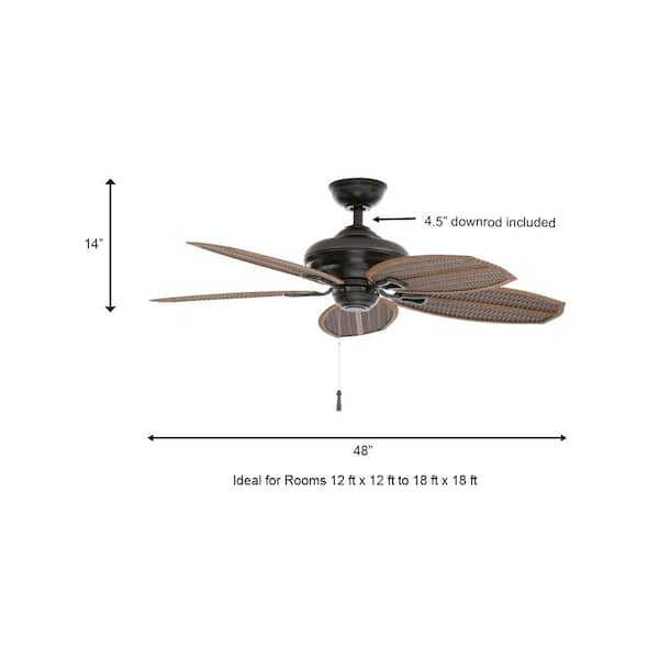 Palm Beach II 48 in. Indoor/Outdoor Natural Iron Ceiling Fan Palm Beach II 48 in. Indoor/Outdoor Natural Iron Ceiling Fan