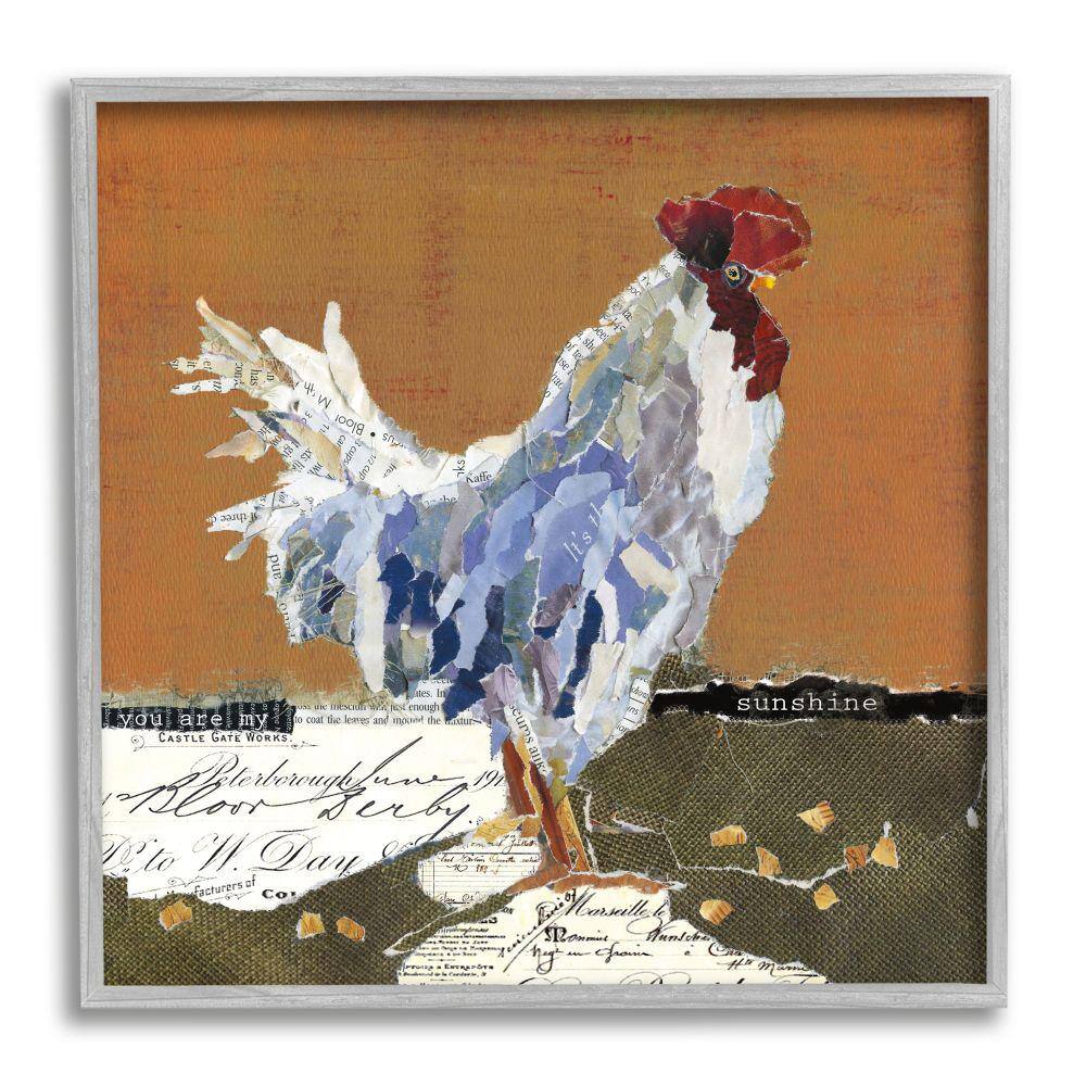 Country Farm Chicken Collage My Sunshine Sentiment by Carol Robinson Framed Animal Wall Art Print 24 in. x 24 in. price history on PriceWatchPro