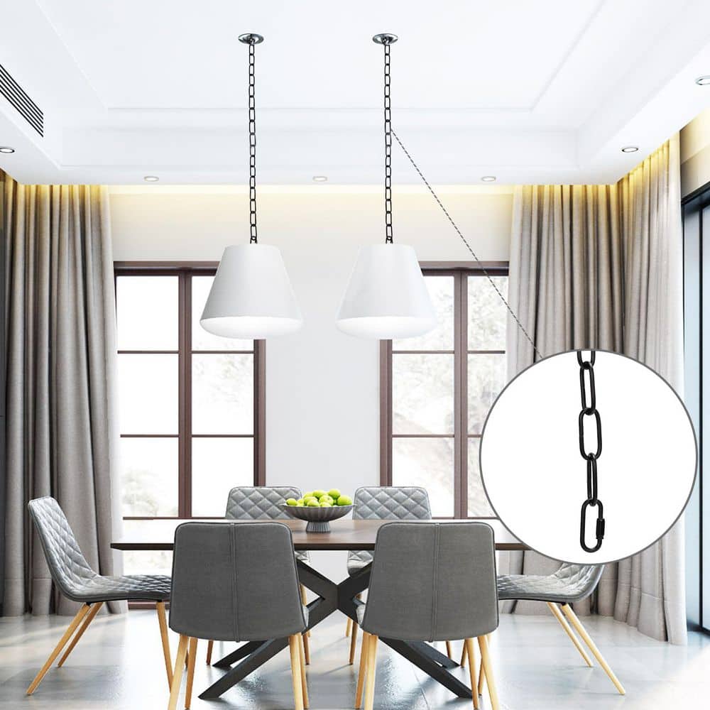 Heavy Duty 10 Feet Chandelier Chain with Link Locks for Hanging Light Fixtures and Plants Black Extension Decor price history on PriceWatchPro