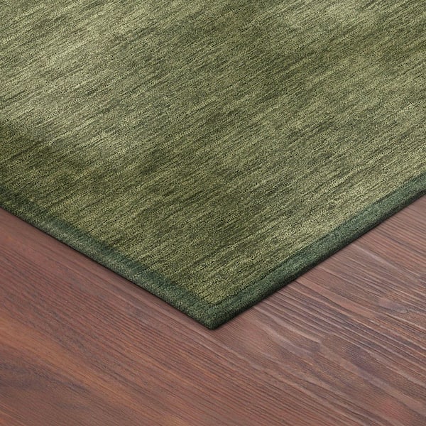 Chantille Machine Washable Indoor/Outdoor Abstract ACN2420 Olive 8 ft. x 10 ft. Area Rug