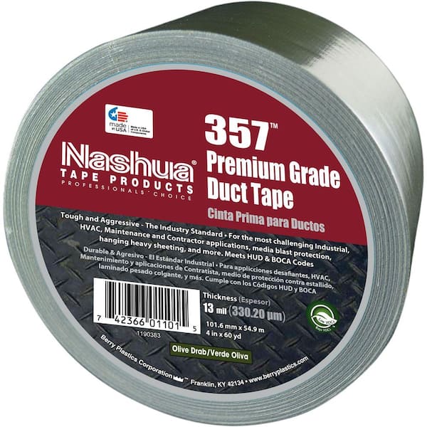 Nashua Tape 4 in. x 60 yds. 357 Ultra Premium Olive Drab Duct Tape