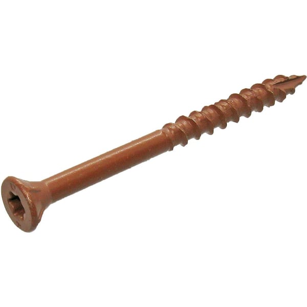 #9 x 2-1/2 in. Red Exterior Self-Starting Torx Flat-Head Wood Deck Screws (25 lb./1823-Piece)