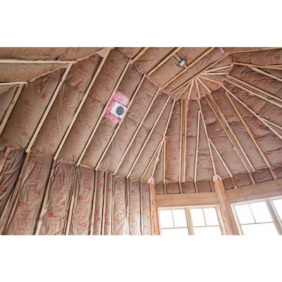 R-38 PINK Cathedral Ceiling Kraft Faced Fiberglass Insulation Batt 23-3/4 in. x 48 in. (8-Bags)