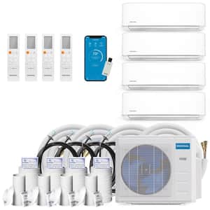 MRCOOL DIY 36,000 BTU 3-Ton 4-Zone 21.5 SEER Ductless Mini-Split AC and Heat  Pump with 9K+9K+9K+9K u0026 16,25,25,35ft Lines DIYM436HPW00C29 - The Home Depot