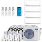 DIY 39,000 BTU 3-Ton 4-Zone Ductless Mini-Split A/C and Heat Pump 230-Volt/60Hz With 1-25 ft., 35 ft. 2-66 ft. Line Sets