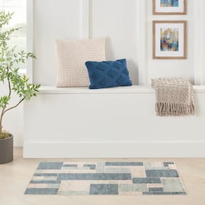 Astra Machine Washable doormat 2 ft. x 4 ft. Geometric Contemporary Area Rug