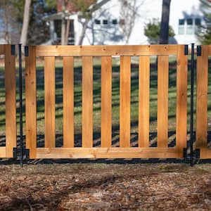 Newberry 48 in. W x 32 in. H No Dig Wood Fence Panel Kit (2 Panels)