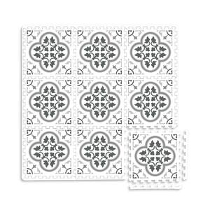 Hamal Gray 34.2 in. x 34.2 in. Matte Foam Interlocking Floor Tile (8.12 sq. ft./Each)