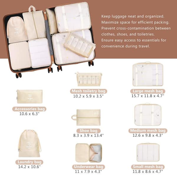 13-Piece Black Hardshell and Lightweight Luggage Set with Dual Spinner Wheels