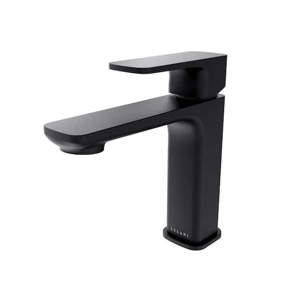 Lulani Corsica 1-Handle Single Hole Bathroom Faucet in Matte Black