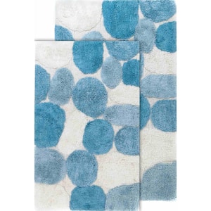 Chesapeake Pebbles Blue Sienna Bath Runner (24x60) 