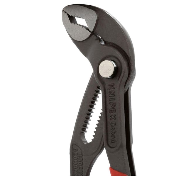 KNIPEX 7-1/4 in. Cobra Pliers with Dual-Component Comfort Grips and Tether  Attachment 87 02 180 T BKA - The Home Depot