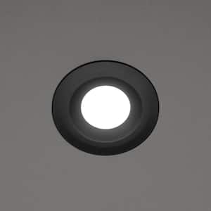 3 in. Adjustable CCT Integrated LED Canless Recessed Light Black Trim Kit 550 Lumens Kitchen Bathroom Remodel (24-Pack)