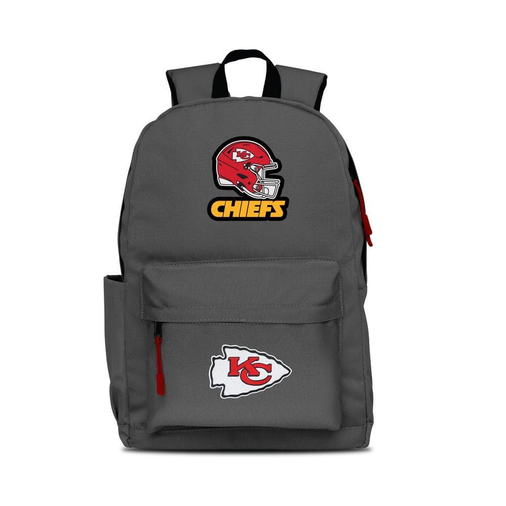 Mojo 17 in. Gray Kansas City Chiefs 2-Logo Campus Laptop Backpack ...