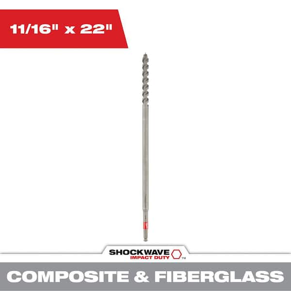 11/16 in. x 22 in. Fiberglass Utility Auger Bit