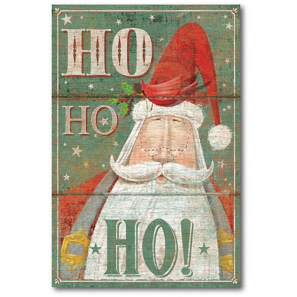 Courtside Market Ho Ho Ho Gallery-Wrapped Canvas Wall Art 18 in. x 12 in.