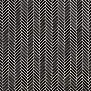 Motif Herringbone Black 11.14 in. x 11.14 in. Glossy Porcelain Mosaic Floor and Wall Tile (0.86 sq. ft./each)