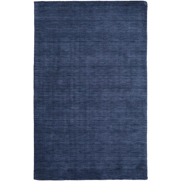 Weave & Wander Celano Dark Blue 2 ft. x 4 ft. Solid Area Rug