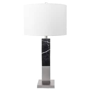 Trent 28 in. Black Contemporary Table Lamp with Shade