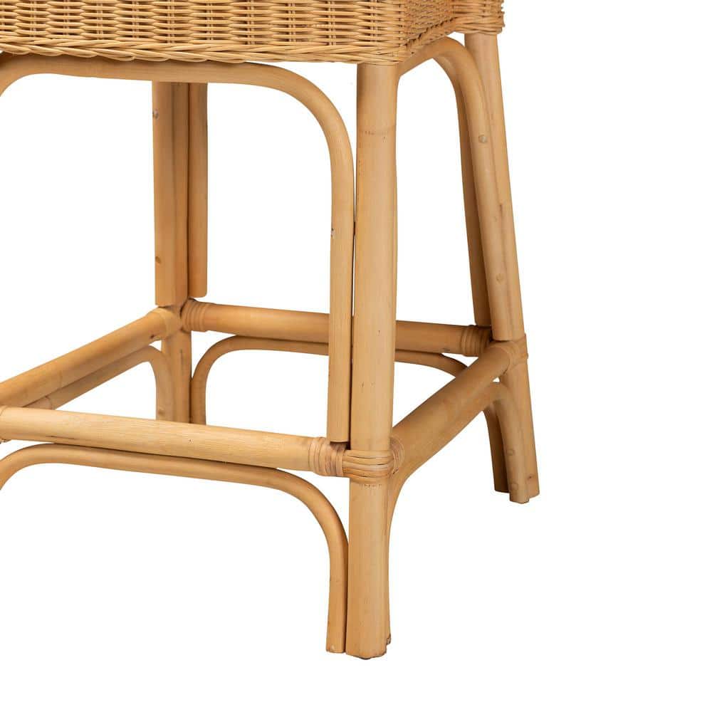Barito Natural Rattan Bohemian Counter Height Stool