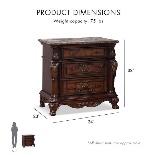 Furniture of America Merchiz 3-Piece Brown Wood Frame King Bedroom