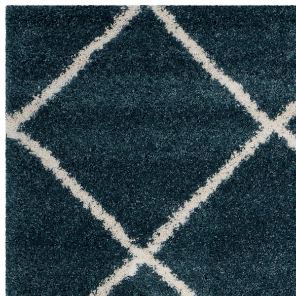SAFAVIEH Hudson Shag Slate Blue/Ivory 9 ft. x 12 ft. Area Rug
