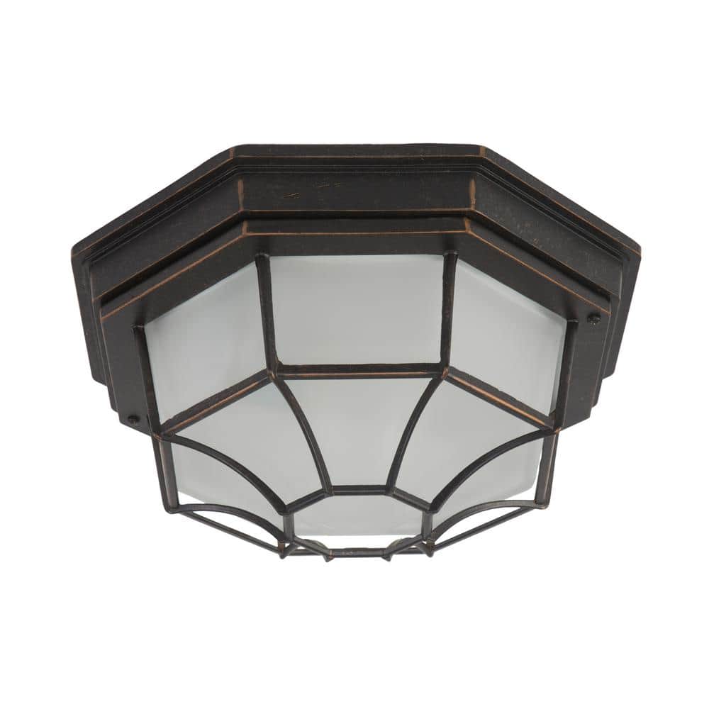 Serge Oil Rubbed Bronze Outdoor Flush Mount Ceiling Light
