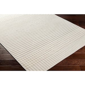 Lyna Cream 5 ft. x 7 ft. Indoor Machine-Washable  Area Rug