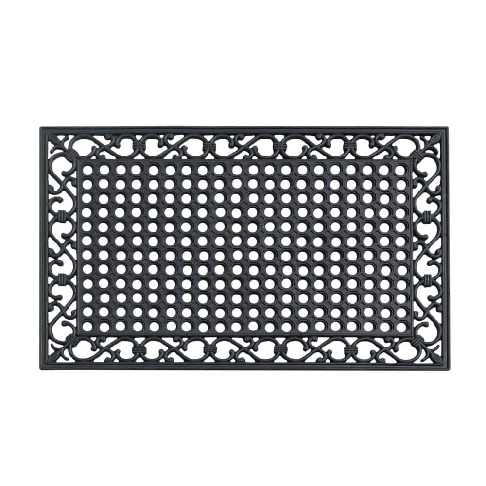 A1HC First Impression Zander 24 in. x 36 in. Rubber Door Mat RG1001 - The  Home Depot