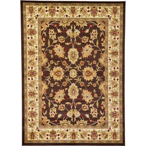 Unique Loom Voyage Springfield Brown 7' 0 x 10' 0 Area Rug