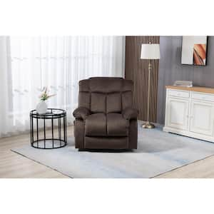 Coffee Fabric Glider Recliner with Power Lift