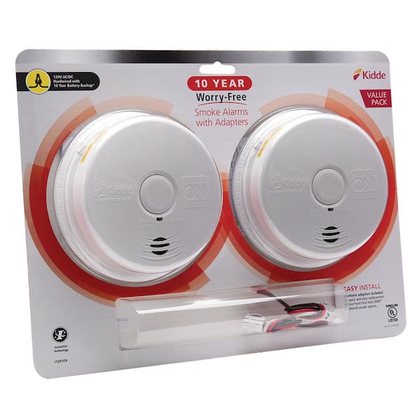 Kidde 10 Year Worry-Free Sealed Battery Smoke Detector with Photoelectric  Sensor and Voice Alarm 21029620 - The Home Depot