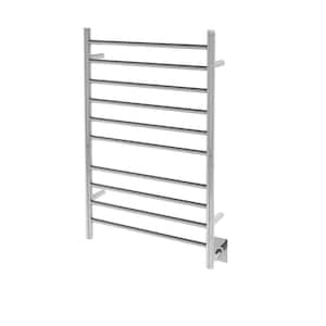 Novara Dual 10-Bar Plug-In and Hardwired Electric Towel Warmer in Polished Stainless Steel